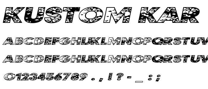 Kustom Kar font