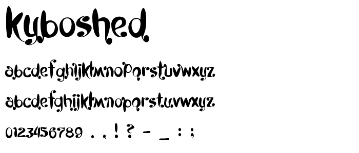 Kyboshed font