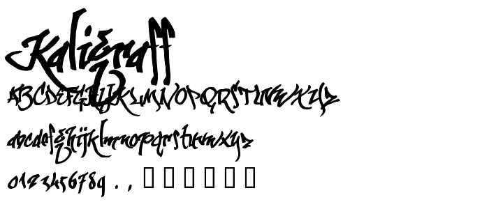 kaliGraff font