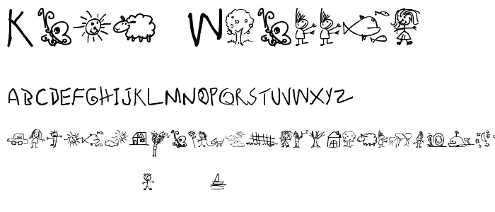 kidS Written font