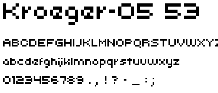 kroeger 05_53 font