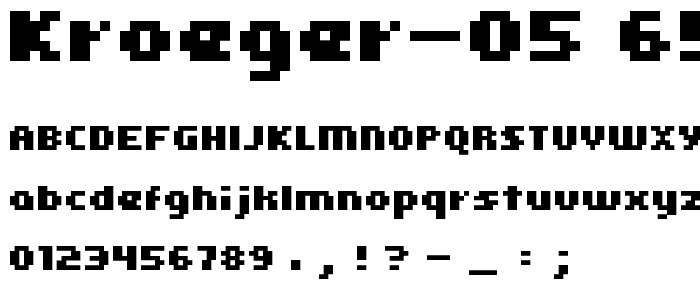 kroeger 05_65 font