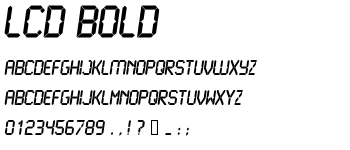 LCD Bold font