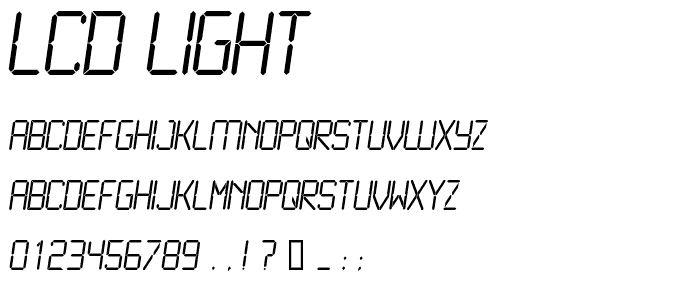 LCD Light font