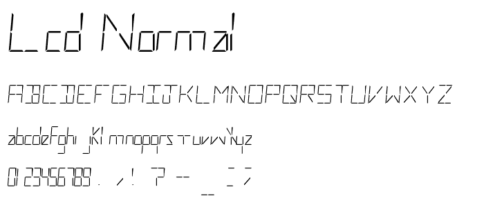 LCD Normal font