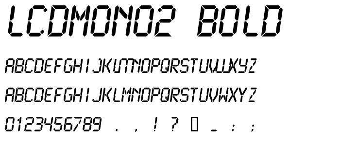 LCDMono2 Bold font