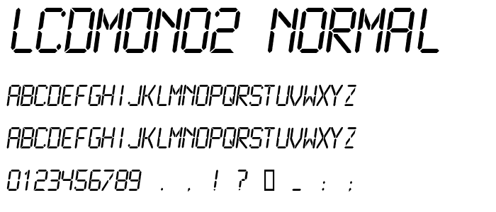 LCDMono2 Normal font