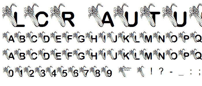 LCR Autumn Harvest font