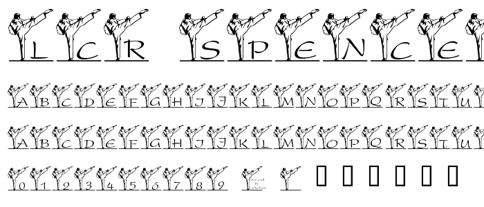 LCR Spencer s Karate Kick font