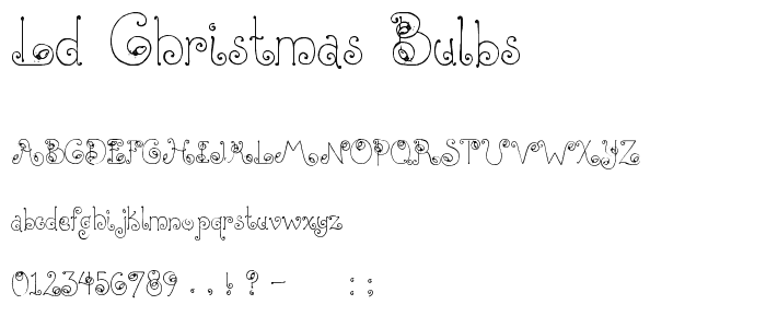 LD Christmas Bulbs font