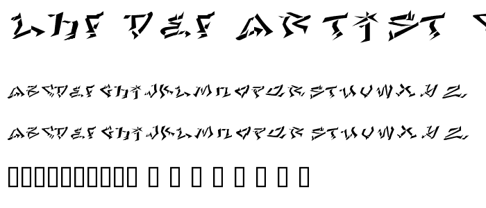 LHF Def Artist - CONVEX font