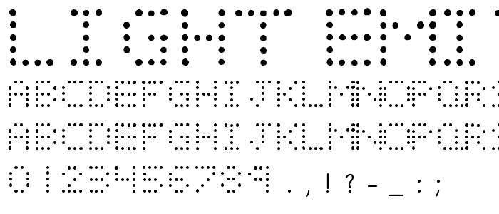 LIGHT EMITTING DIODES font