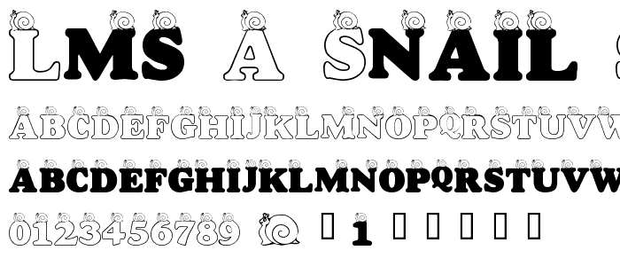 LMS A Snail_s Pace font