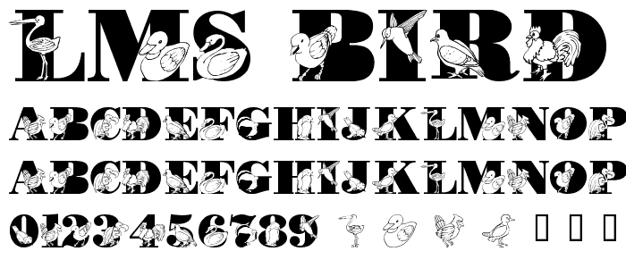 LMS Bird Watching font