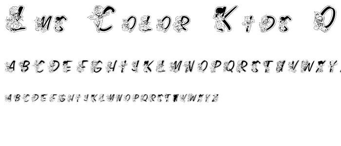 LMS Color Kids Outlined font