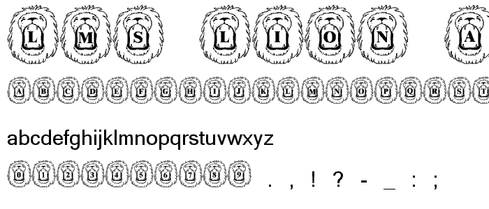 LMS Lion Around font