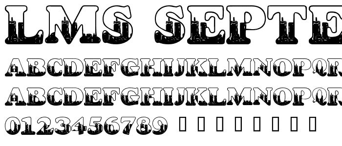 LMS September 11 2001 847 AM font