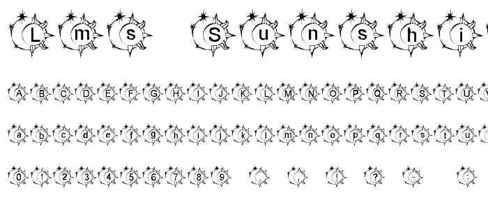 LMS SunshineMoonshine font