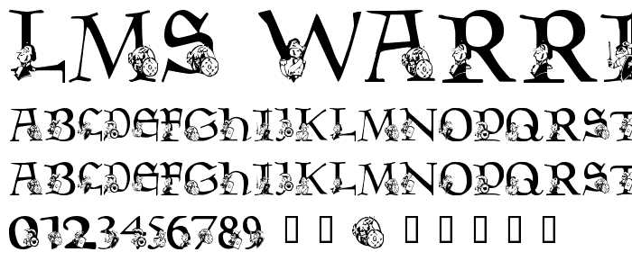 LMS Warrior Mascot font