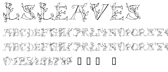 LSLeaves font