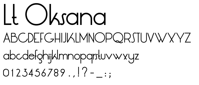 LT Oksana font