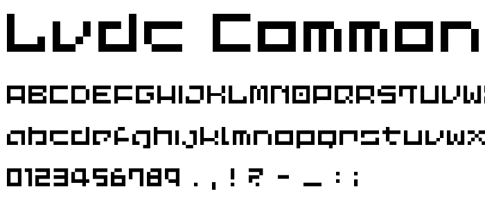 LVDC Common Pix2 font