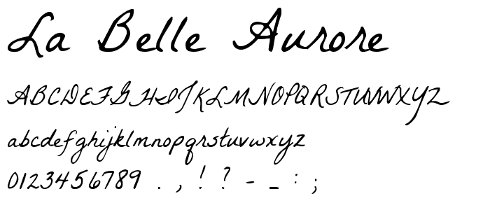 La Belle Aurore font