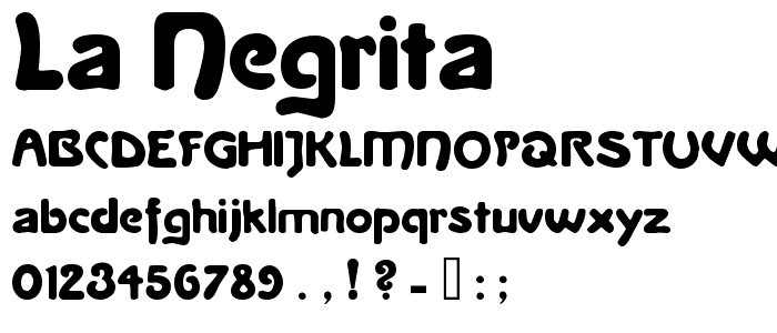 La Negrita font