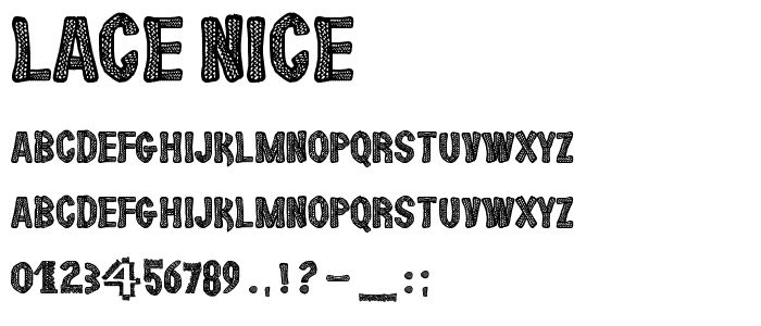 Lace Nice font