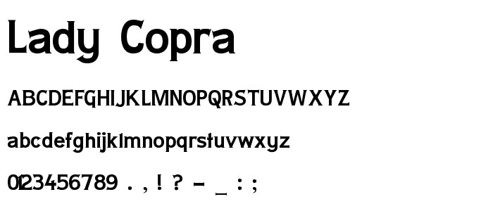 Lady Copra font