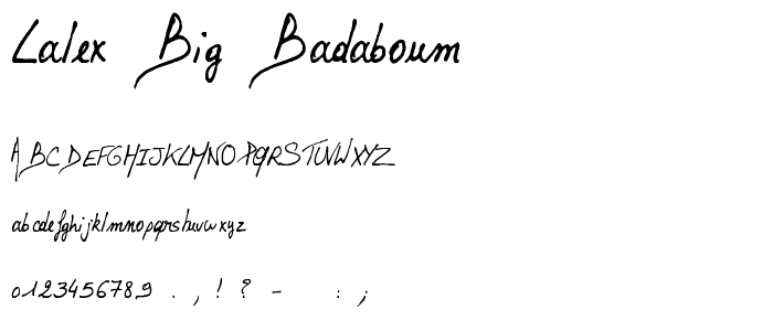 Lalex Big Badaboum font