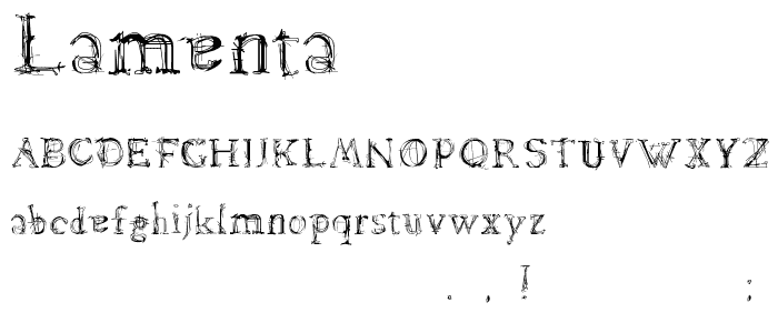 Lamenta font