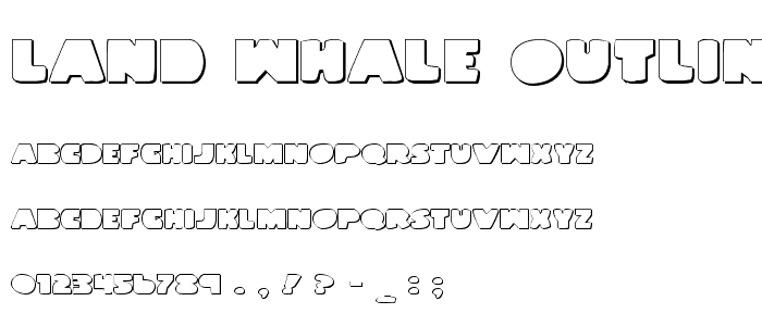 Land Whale Outline font