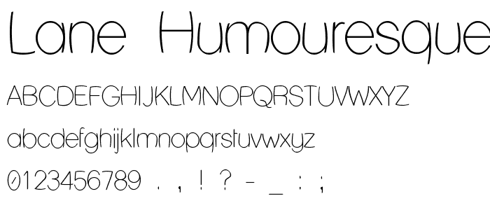 Lane Humouresque font