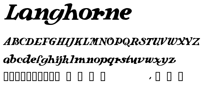 Langhorne font