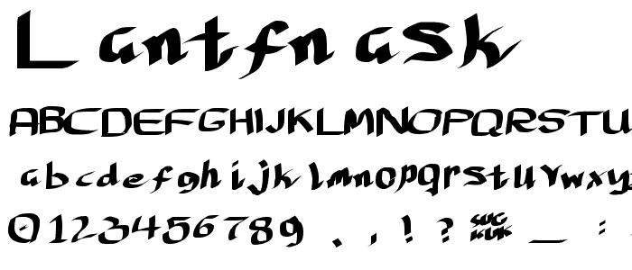 Lantfnask font