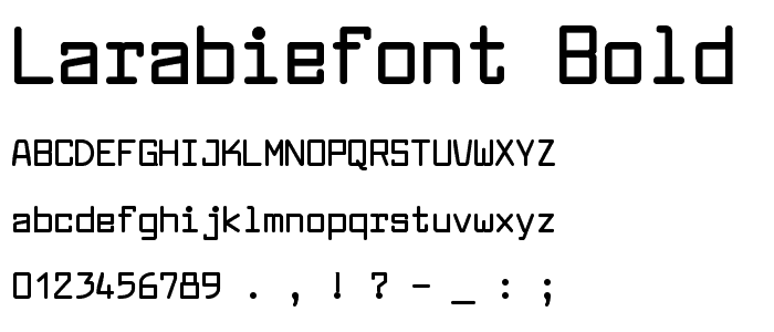 Larabiefont Bold font