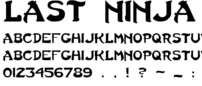 Last Ninja font