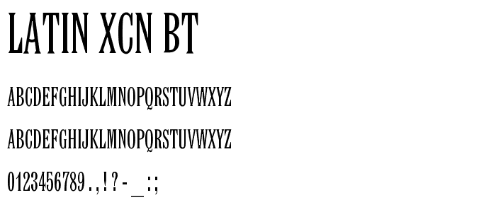 Latin XCn BT font