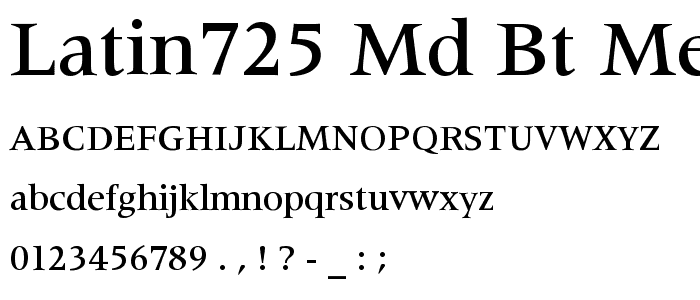 Latin725 Md BT Medium font