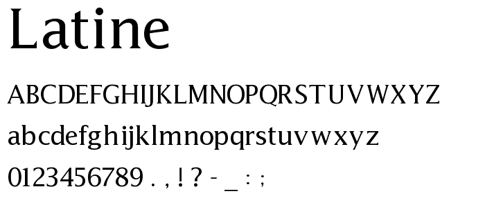 Latine font