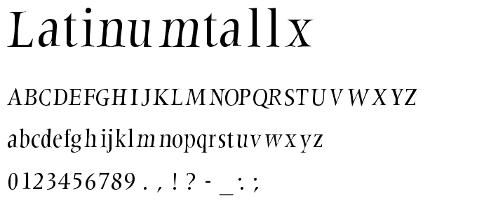 LatinumTallX font