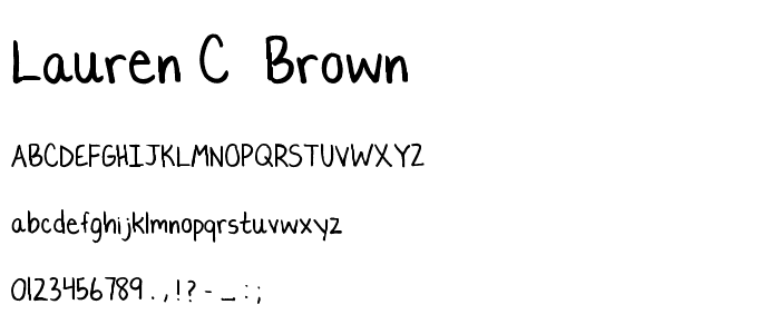 Lauren C. Brown font