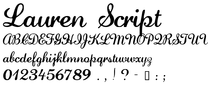 Lauren Script font