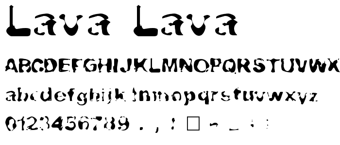 Lava-Lava font