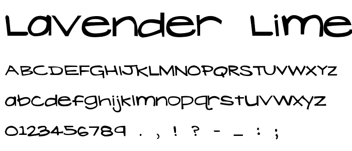 Lavender Lime font