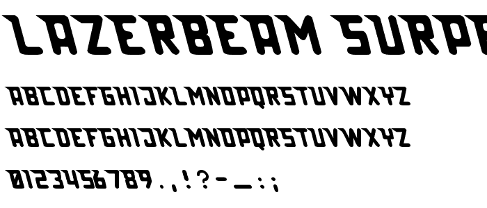 Lazerbeam surprise font