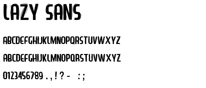 Lazy Sans font