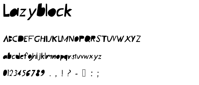 LazyBlock font