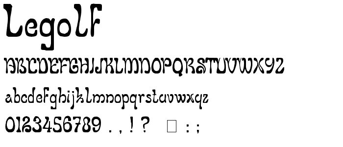 LeGolf font